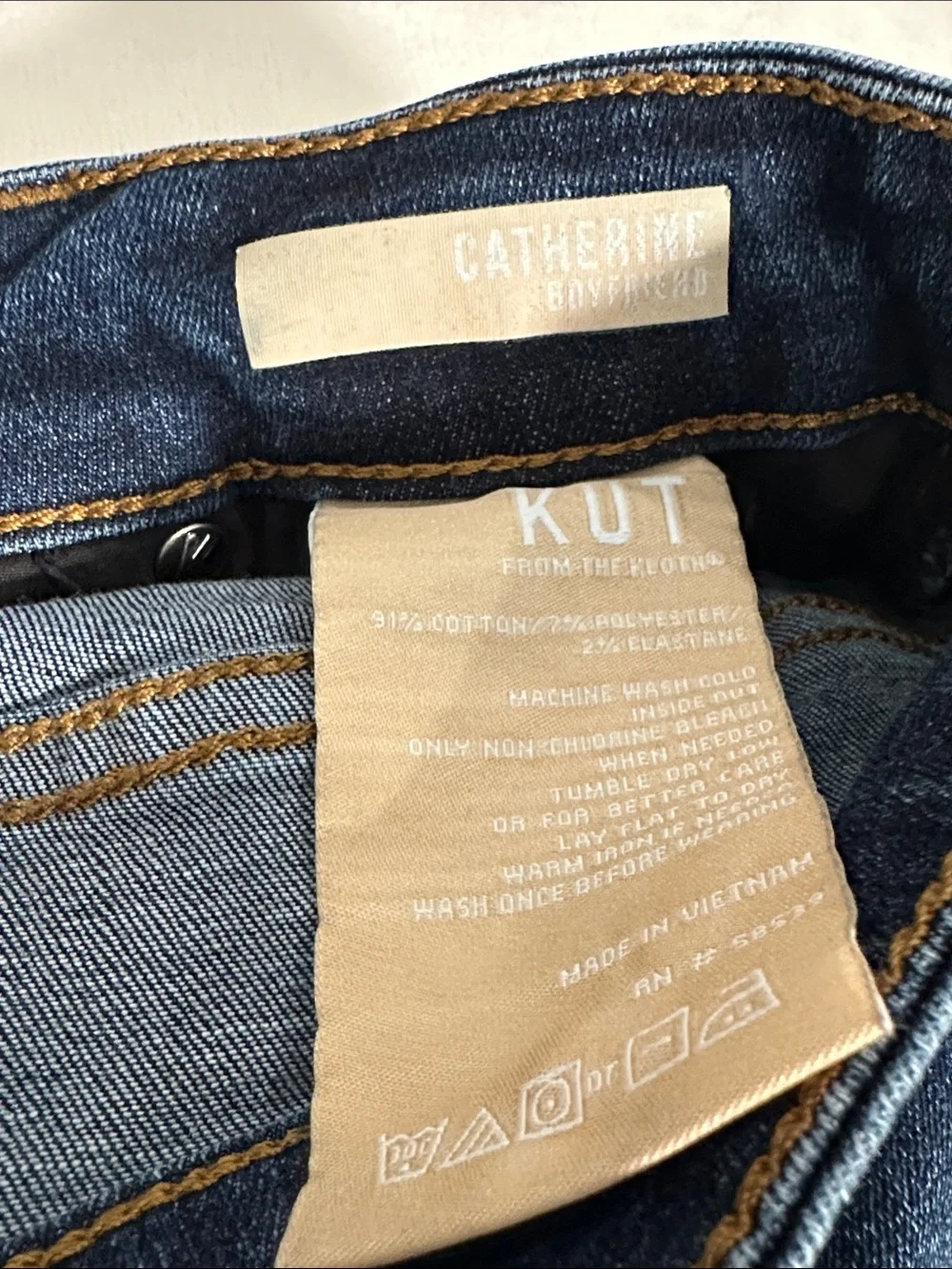Kut from the Kloth Dark Blue Catherine Boyfriend Jeans
